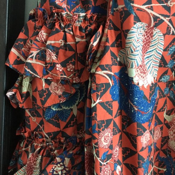 Ulla Johnson Pippa blouse in orange - Picture 5 of 8